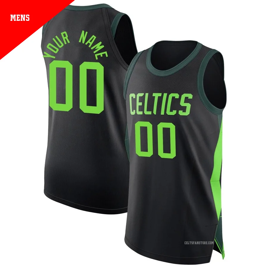 Boston Celtics Authentic Black City Edition Jersey-2024/25-Custom-＃00-Men's