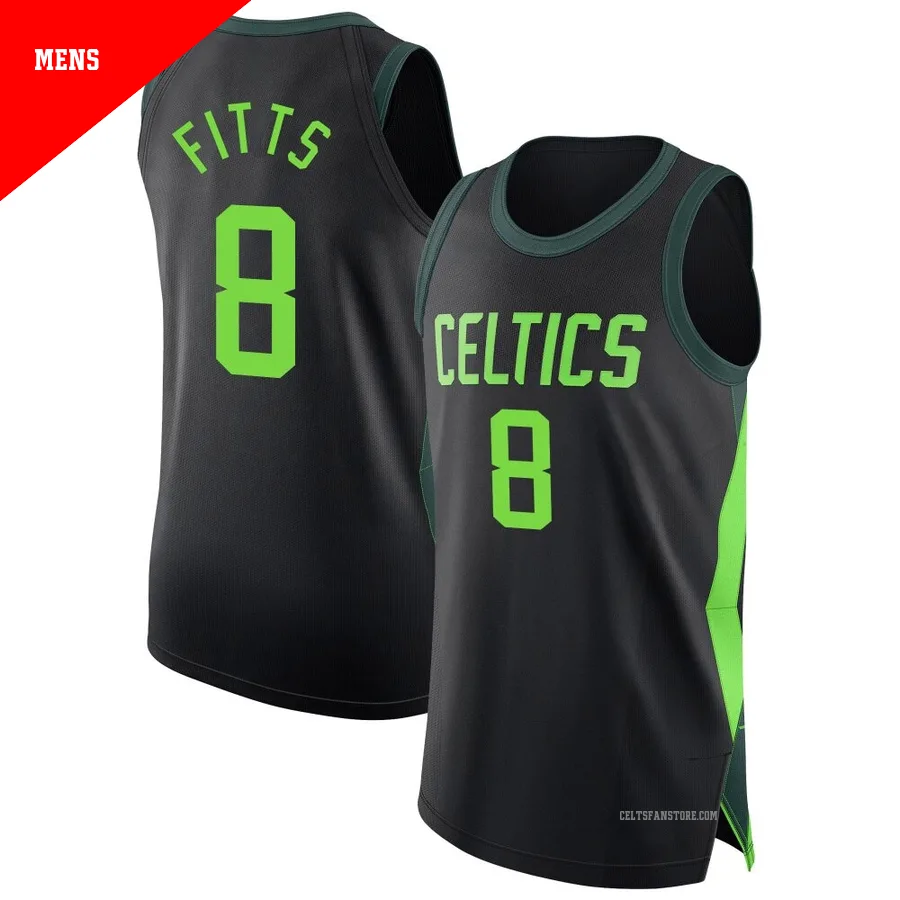 Boston Celtics Authentic Black City Edition Jersey-2024/25-Malik Fitts-＃8-Men's