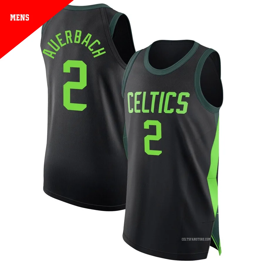 Boston Celtics Authentic Black City Edition Jersey-2024/25-Red Auerbach-＃2-Men's