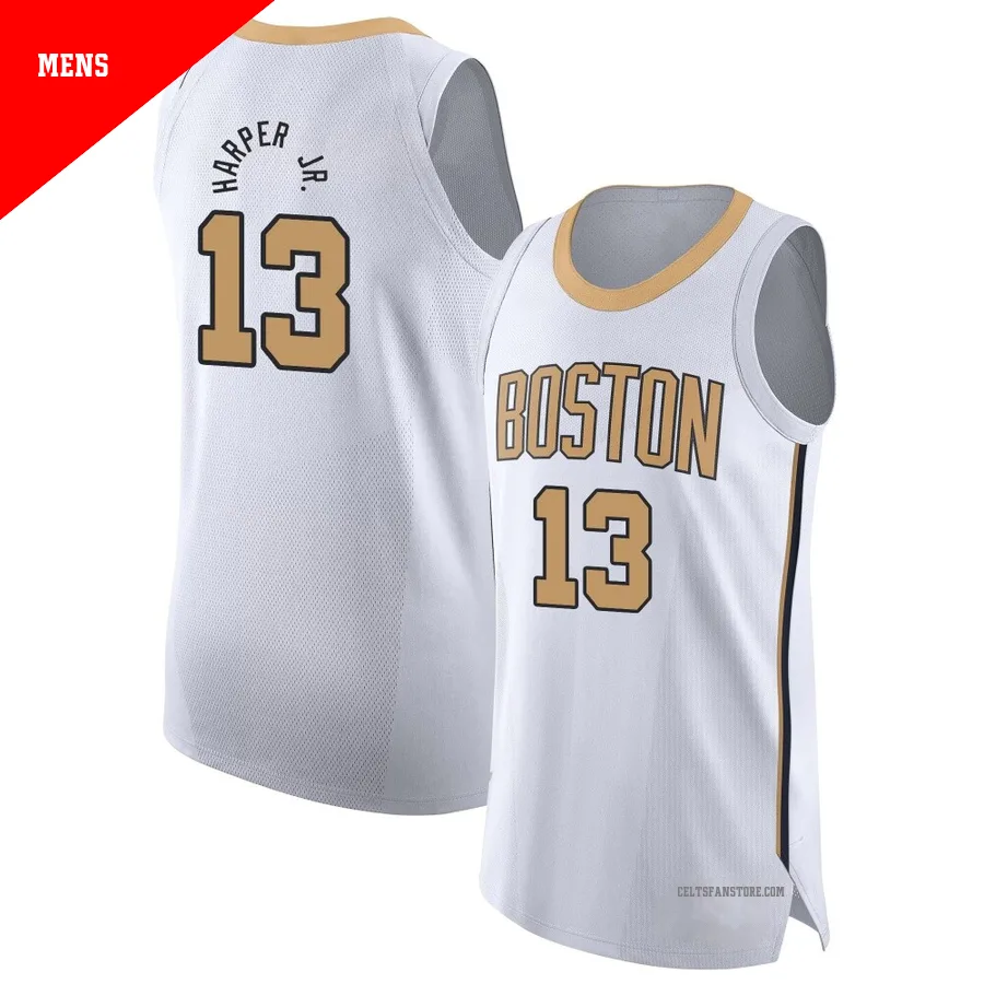 Boston Celtics Authentic White City Edition Jersey-2025/26-Ron Harper Jr.-＃13-Men's