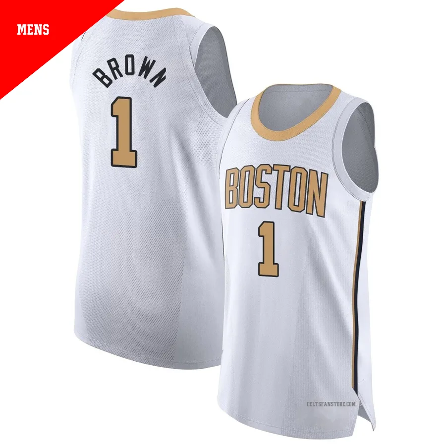 Boston Celtics Authentic White City Edition Jersey-2025/26-Walter Brown-＃1-Men's