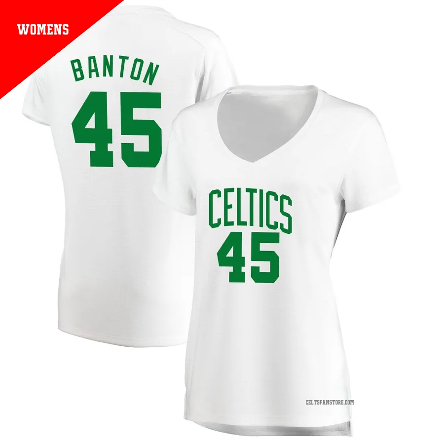 Boston Celtics Fast Break Association Edition Jersey-White-Dalano Banton-＃45-Women's