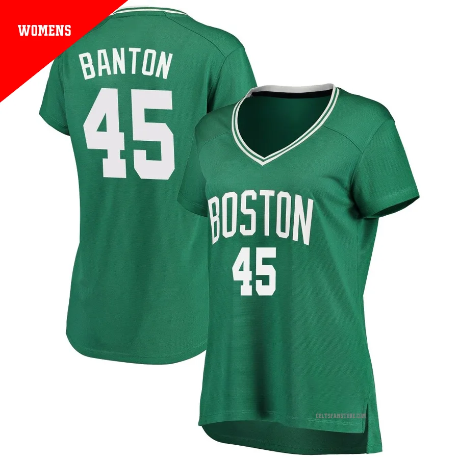 Boston Celtics Fast Break Icon Edition Jersey-Green-Dalano Banton-＃45-Women's