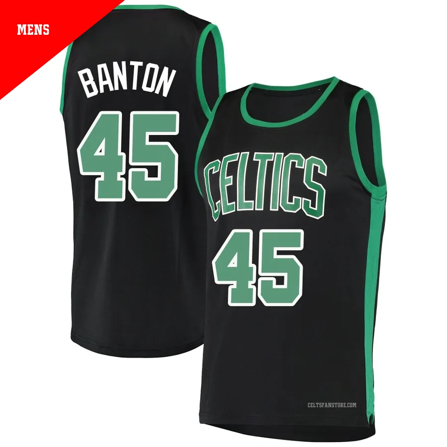Boston Celtics Fast Break Jersey - Statement Edition-Black-Dalano Banton-＃45-Men's