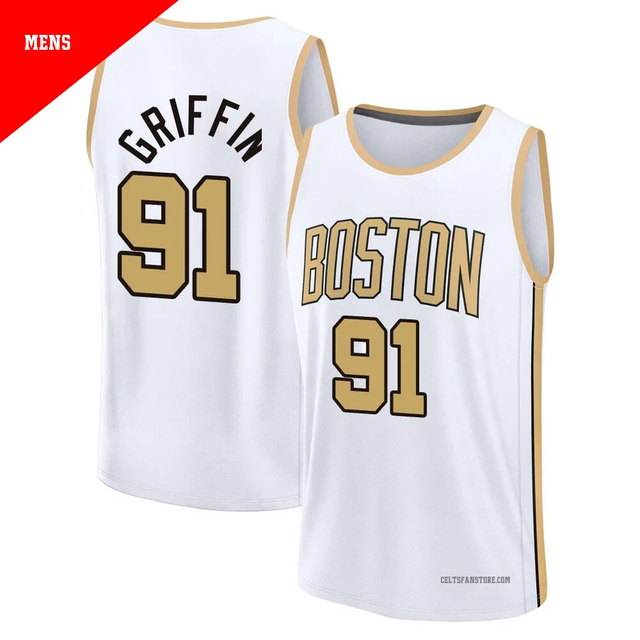 Boston Celtics Fast Break White City Edition Jersey-2025/26-Blake Griffin-＃91-Men's