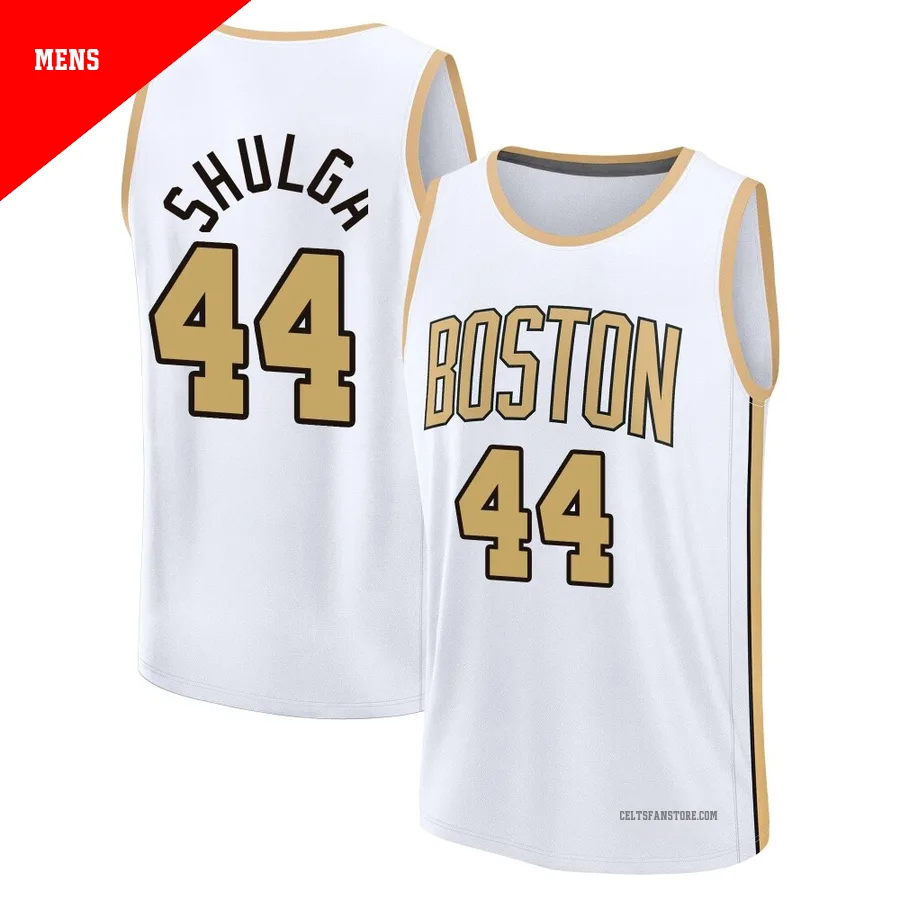Boston Celtics Fast Break White City Edition Jersey-2025/26-Max Shulga-＃44-Men's