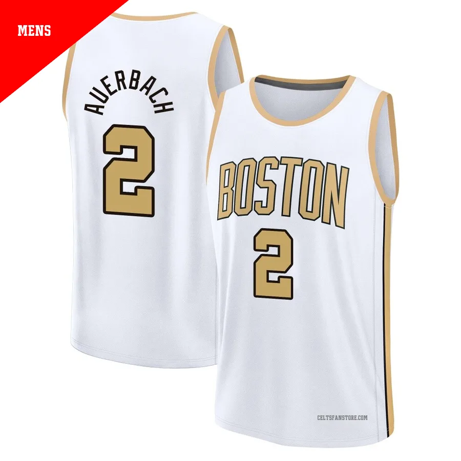 Boston Celtics Fast Break White City Edition Jersey-2025/26-Red Auerbach-＃2-Men's