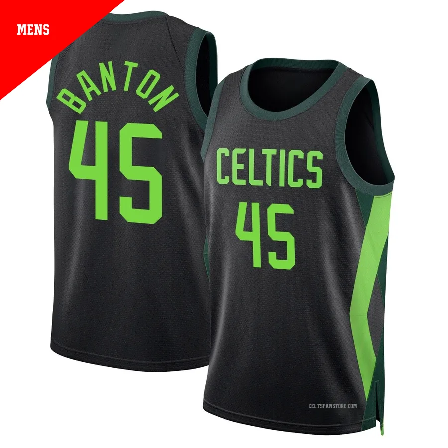 Boston Celtics Swingman Black City Edition Jersey-2024/25-Dalano Banton-＃45-Men's