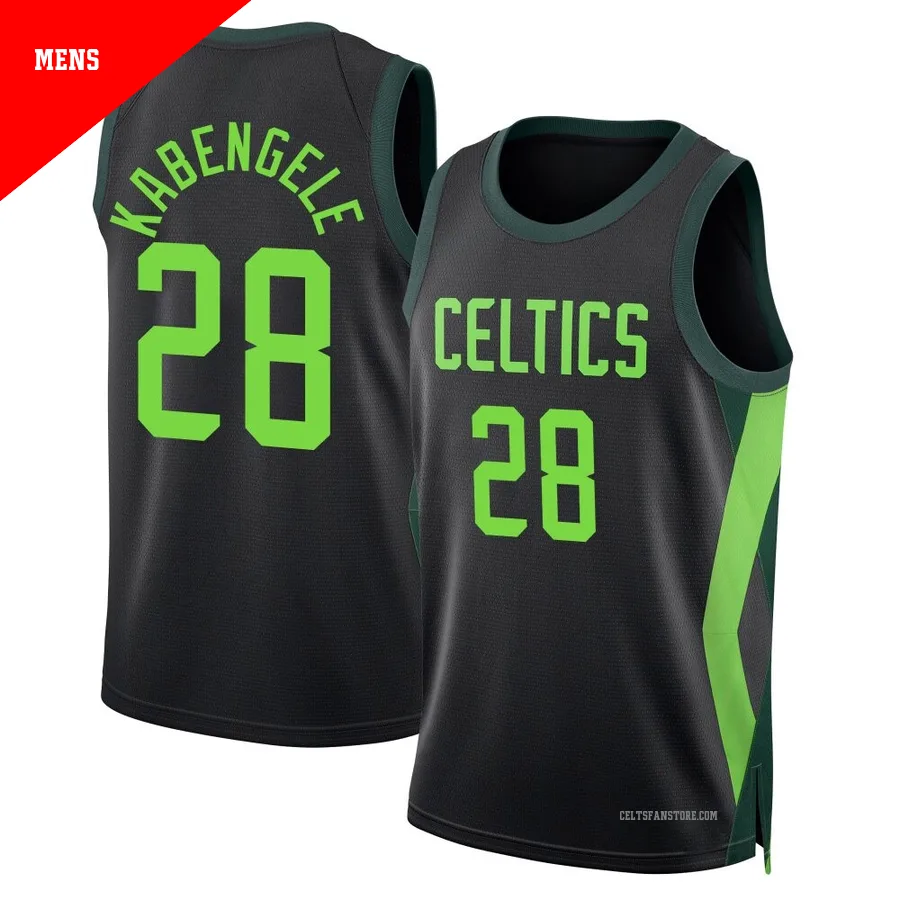 Boston Celtics Swingman Black City Edition Jersey-2024/25-Mfiondu Kabengele-＃28-Men's