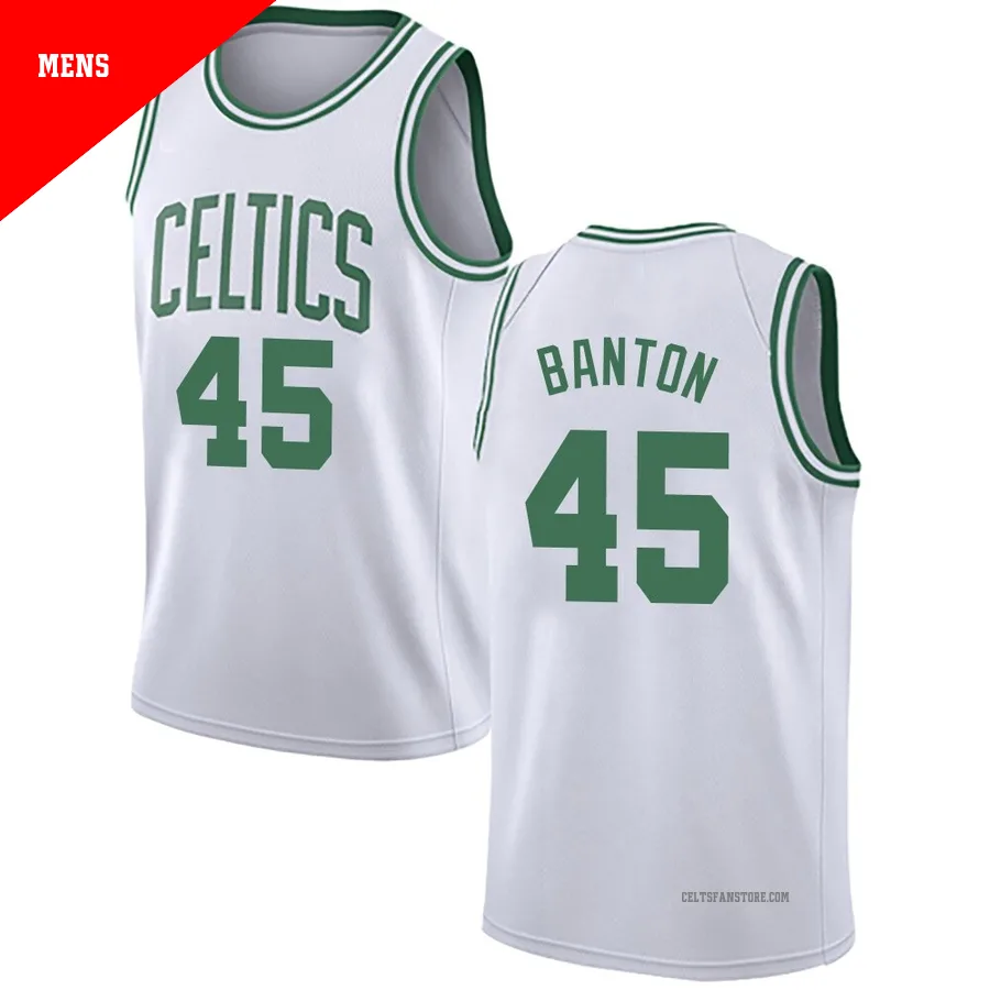 Boston Celtics Swingman Jersey - Association Edition-White-Dalano Banton-＃45-Men's