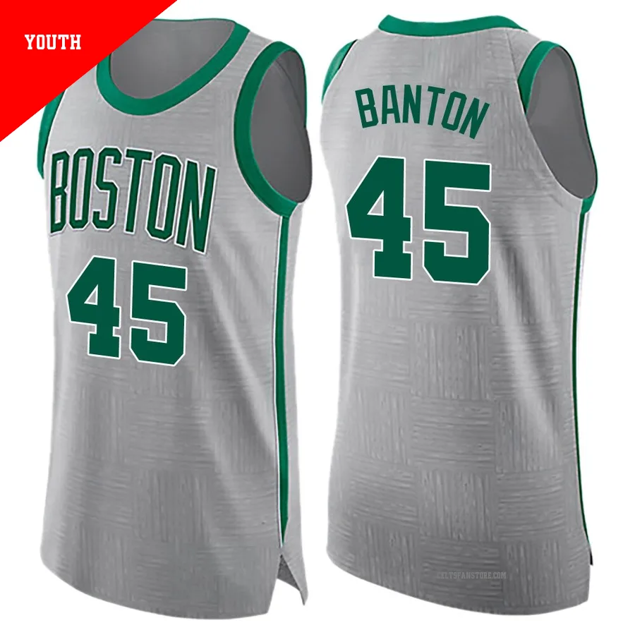 Boston Celtics Swingman Jersey - City Edition-Gray-Dalano Banton-＃45-Youth