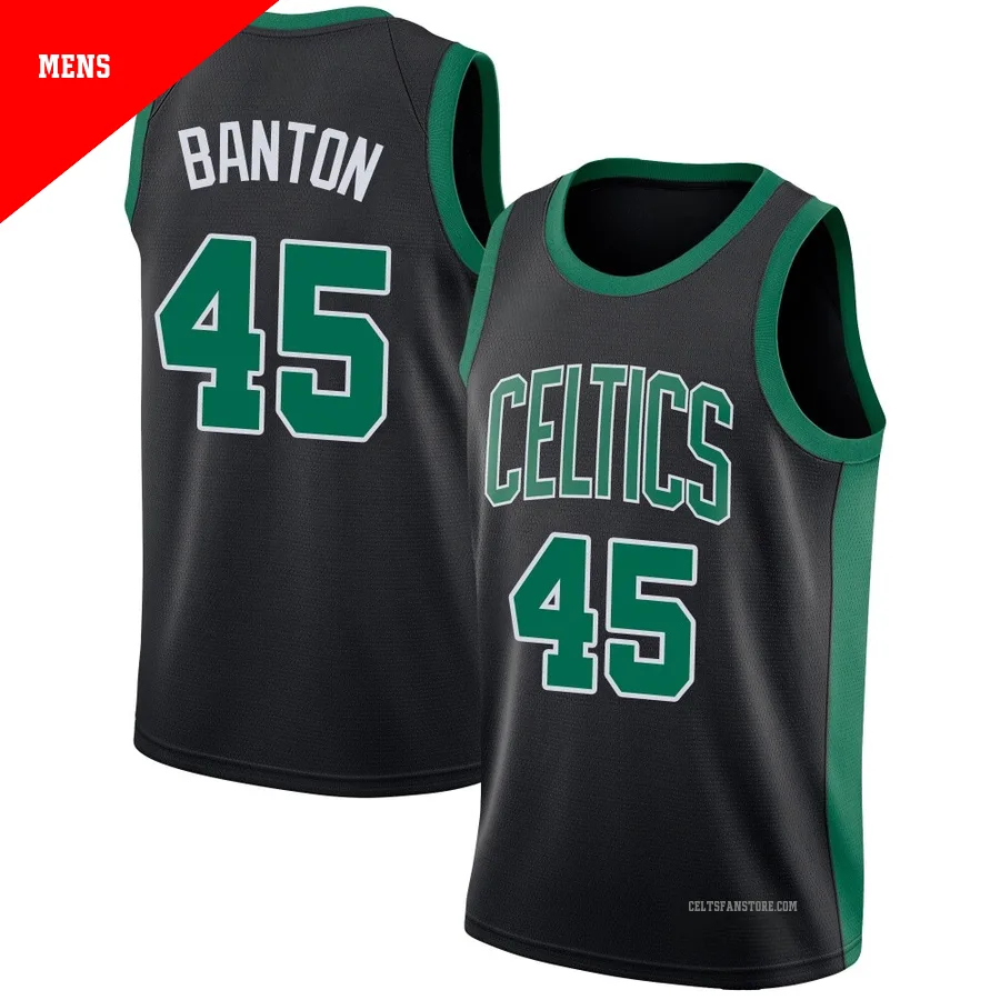 Boston Celtics Swingman Jersey - Statement Edition-Black-Dalano Banton-＃45-Men's