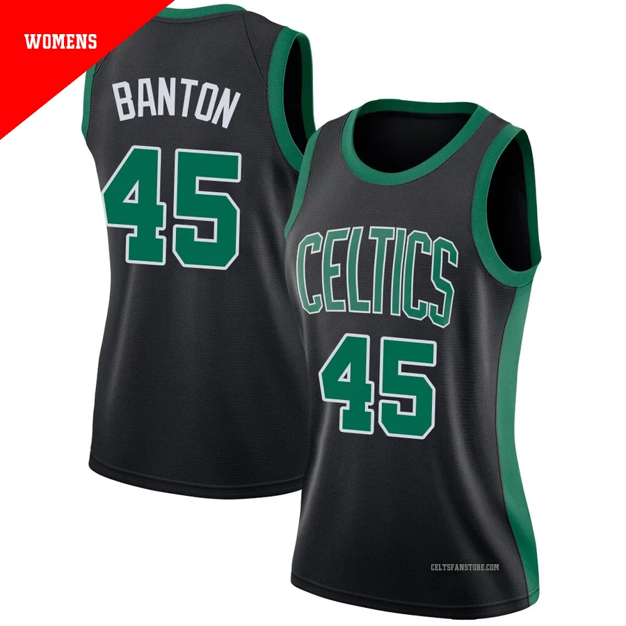 Boston Celtics Swingman Jersey - Statement Edition-Black-Dalano Banton-＃45-Women's