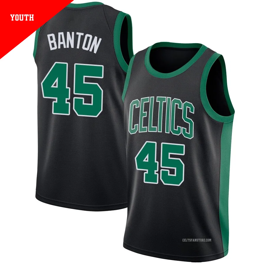 Boston Celtics Swingman Jersey - Statement Edition-Black-Dalano Banton-＃45-Youth