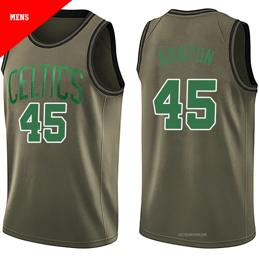 Boston Celtics Swingman Salute to Service Jersey-Green-Dalano Banton-＃45-Men's