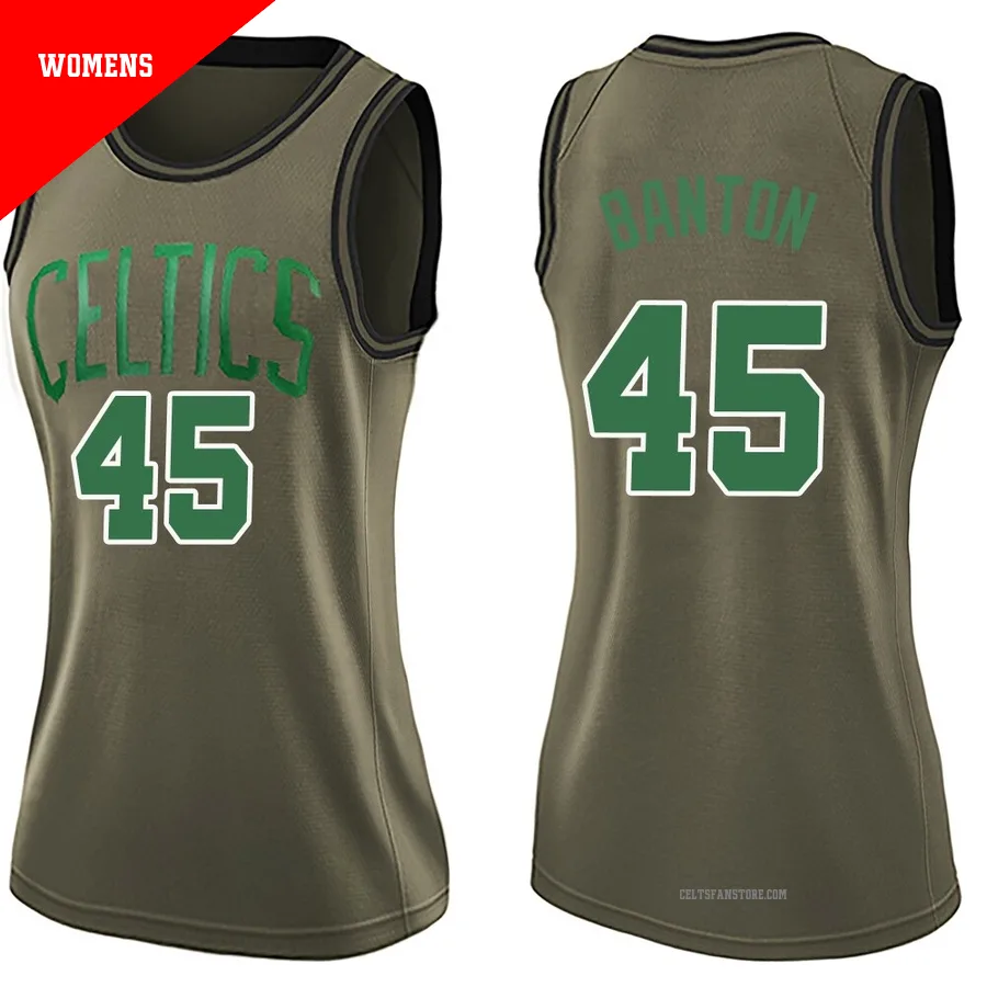 Boston Celtics Swingman Salute to Service Jersey-Green-Dalano Banton-＃45-Women's