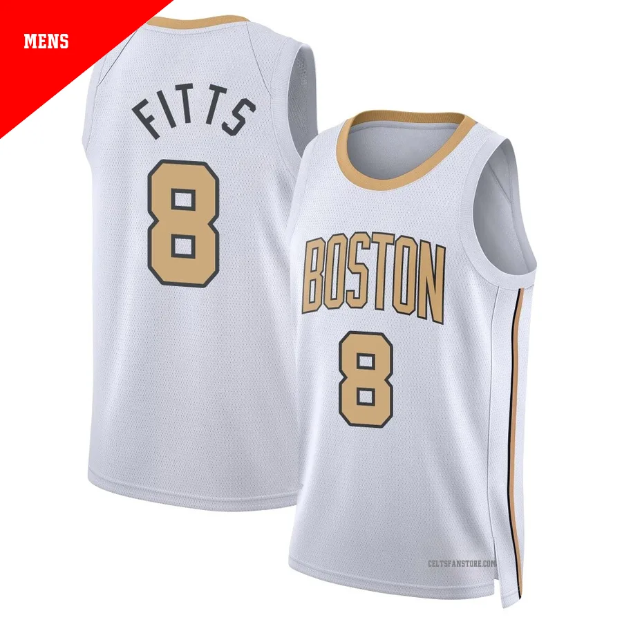 Boston Celtics Swingman White City Edition Jersey-2025/26-Malik Fitts-＃8-Men's