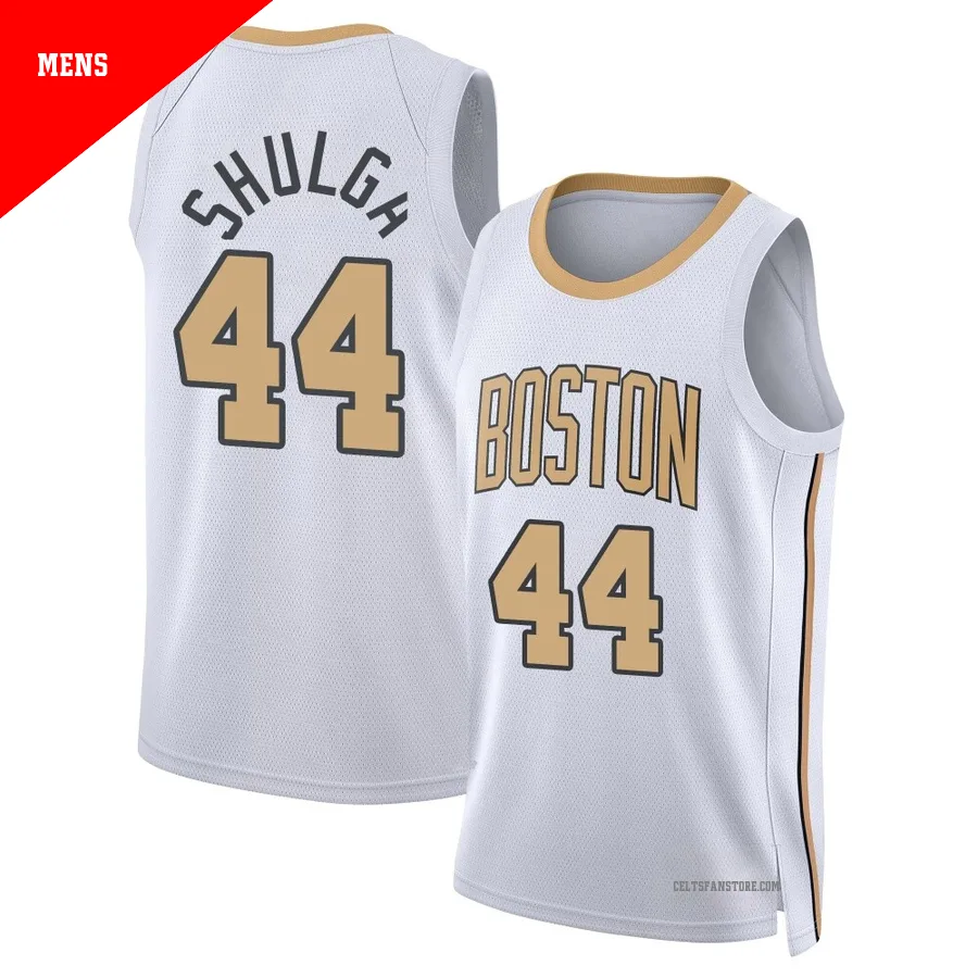 Boston Celtics Swingman White City Edition Jersey-2025/26-Max Shulga-＃44-Men's