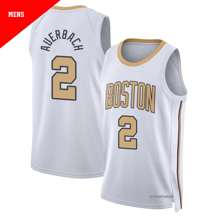 Boston Celtics Swingman White City Edition Jersey-2025/26-Red Auerbach-＃2-Men's